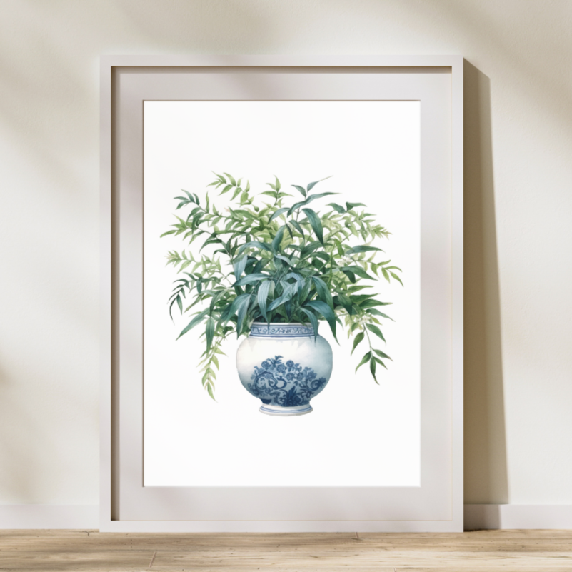 Plant and Vase Wall Art Print