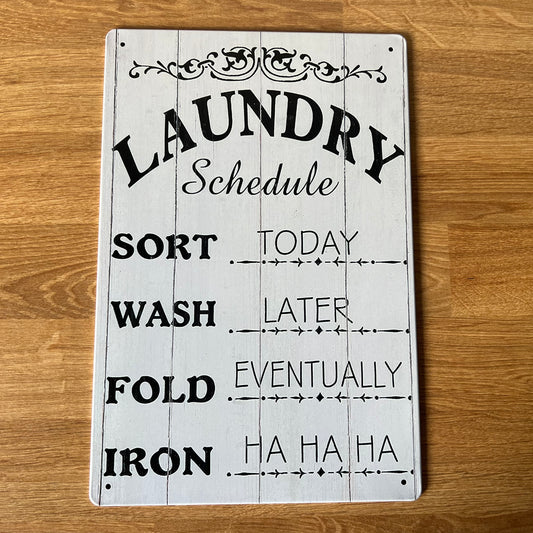Laundry Schedule Sign - Vintage look