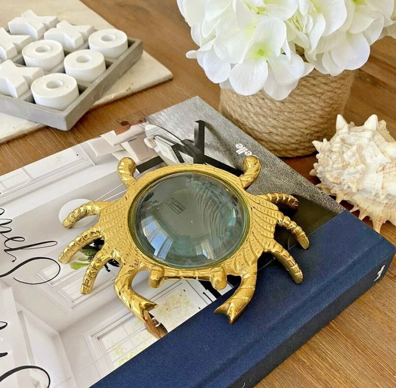 Crab Magnifying Coffee Table Ornament small