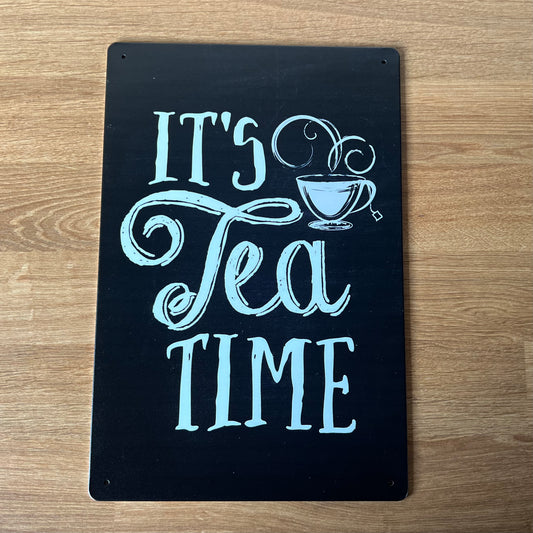 Tea Time metal sign for Tea Station