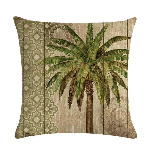 Tropical Palm Tree Plantation Cushion Cover