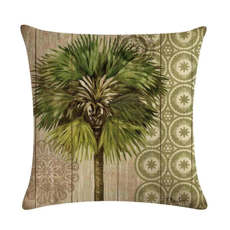 Fan Palm Vintage Plantation Style Cushion Cover