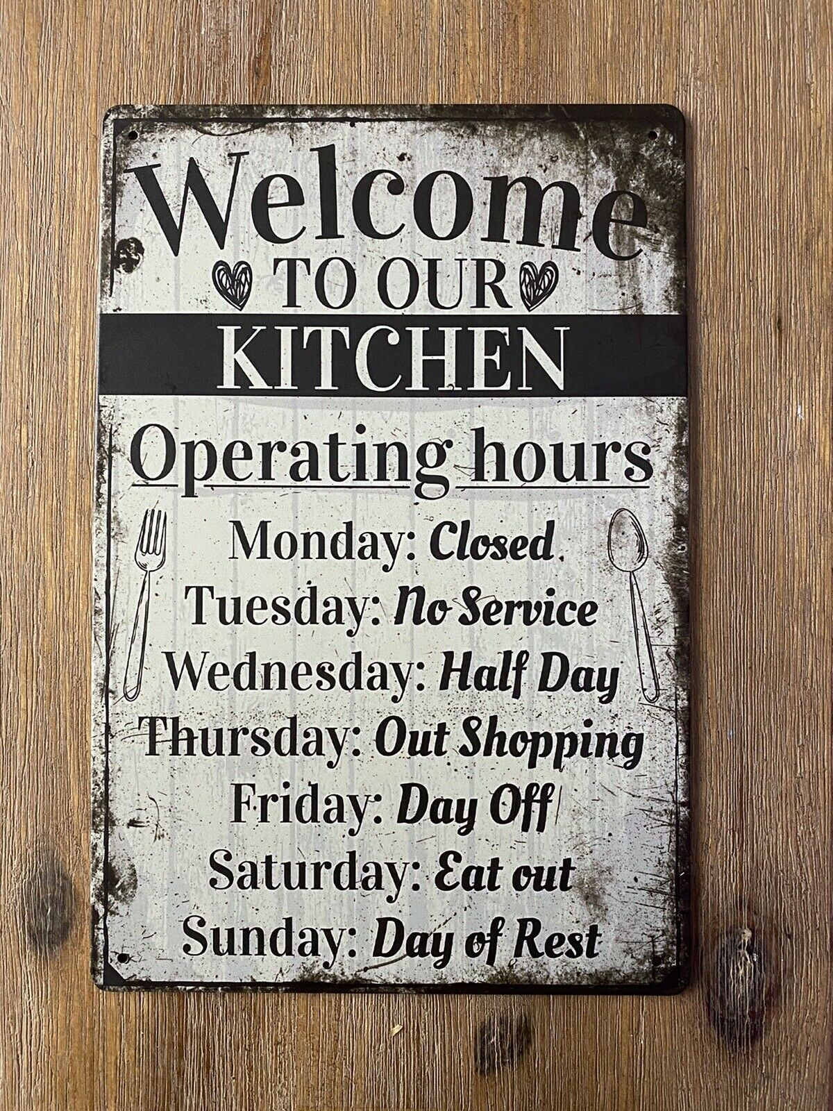 Rustic Kitchen Menu Sign - Funny