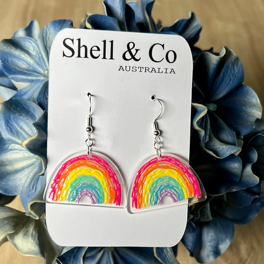 Rainbow Drawing Earrings